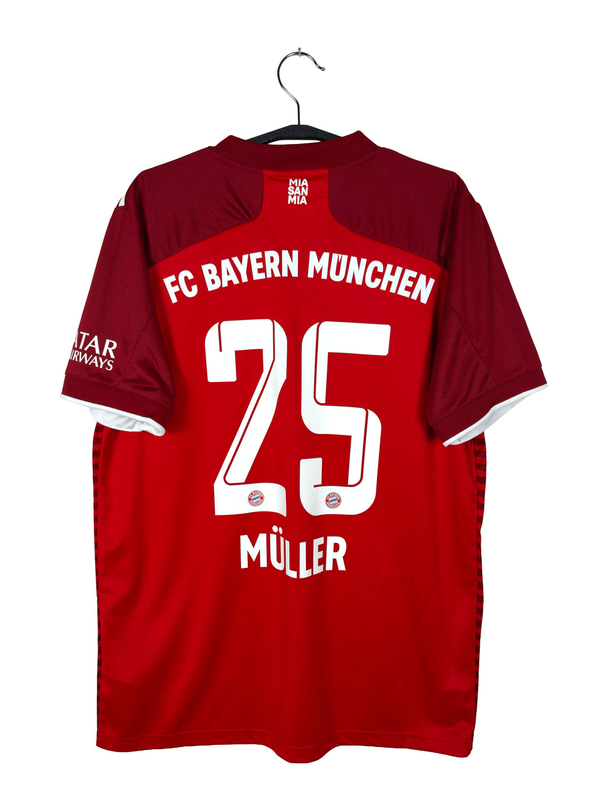 2021-22 Bayern Munich Home Shirt Müller #25 - back view